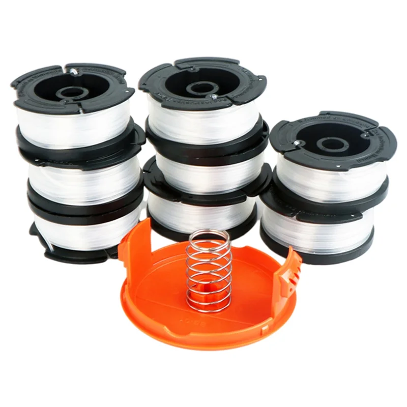 สำหรับเครื่องตัดหญ้า Black Decker ชุดเปลี่ยนไส้กรอกรีดหญ้า - ไส้กรอกรีดหญ้าไนลอน 8 ชิ้น ความยาว 9.14 เมตร รุ่น AF-100-3ZP