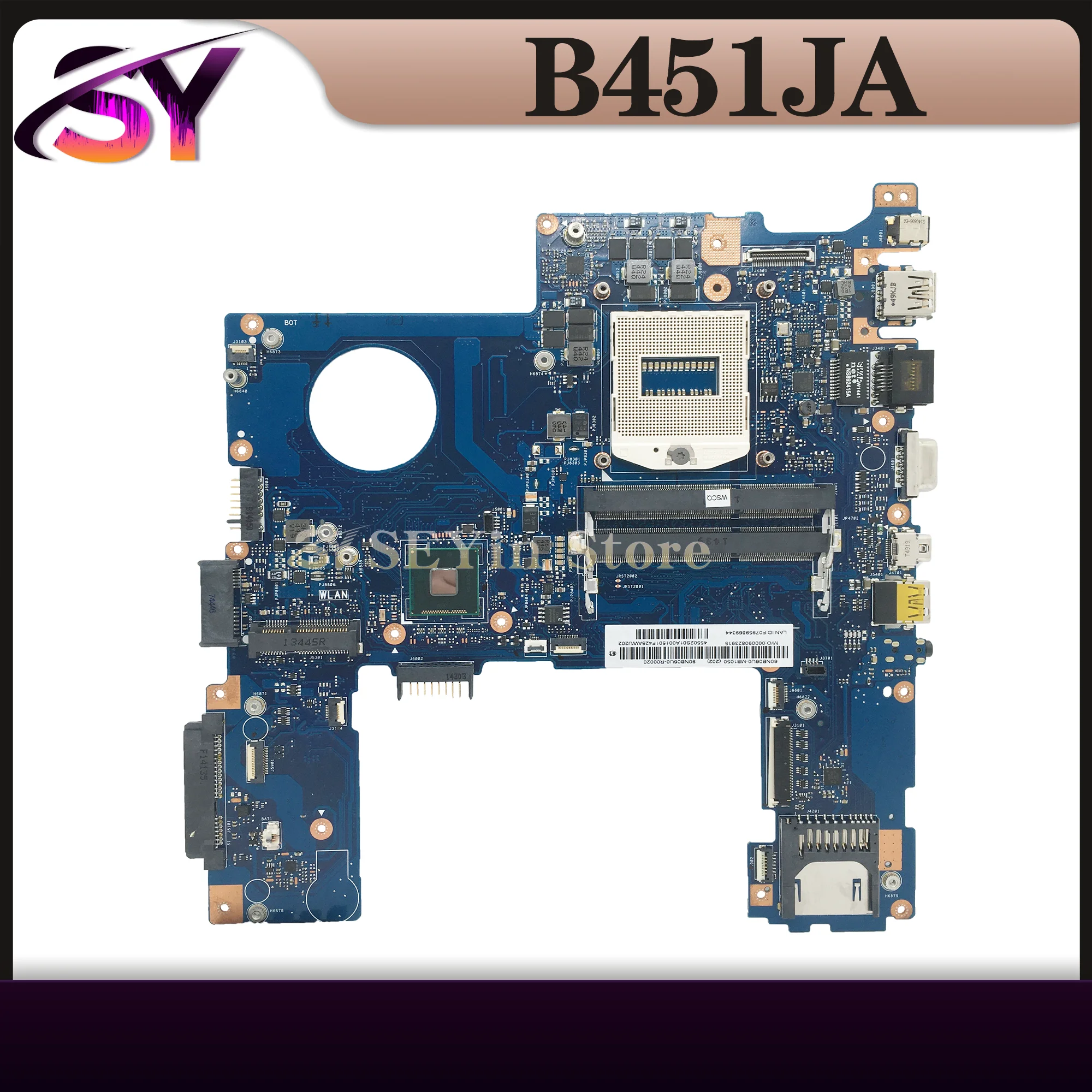 

Mainboard For ASUS B451J B451 B451JA Laptop Motherboard PGA-947 UMA REV:2.0 MAIN BOARD