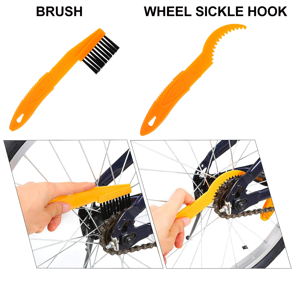 

8 pcs Bike Cleaning Maintenance Kit Nylon Brushes Chain Cleaner Tool Bikes Motorcycles Wheel Tire Washer