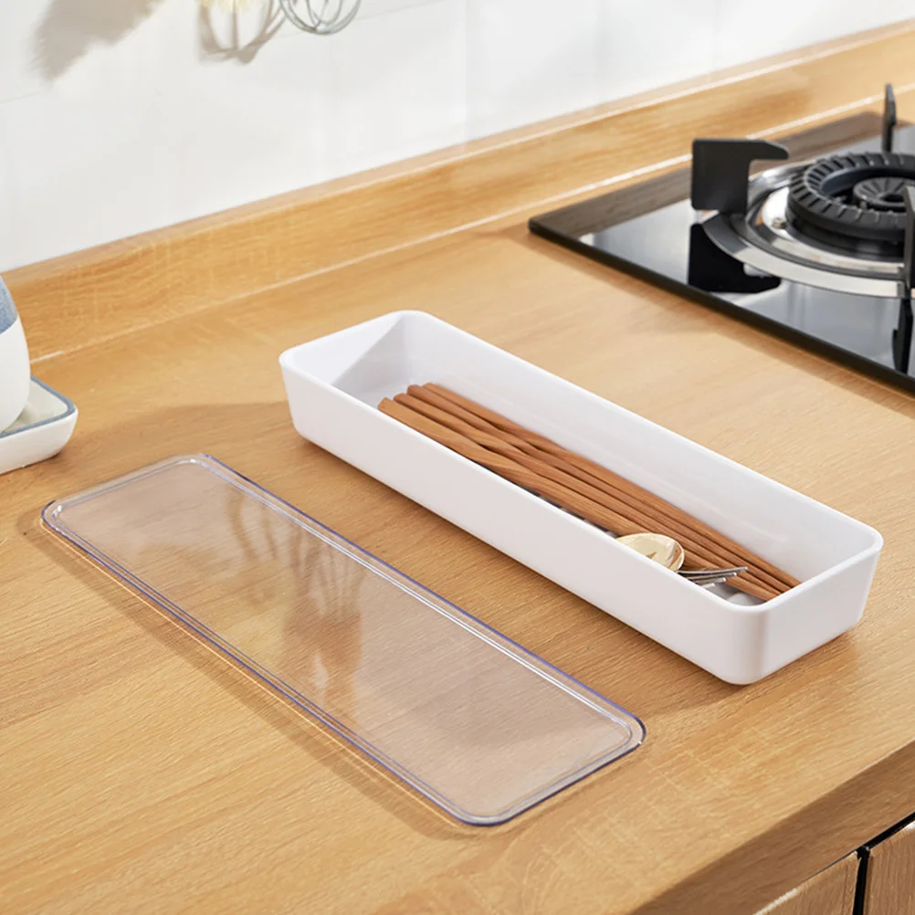 

Cutlery Keeper Kitchen Box Plastic Containers Storage Utensil Accessories Portable Forks Case Tableware ganizer Home Supplies