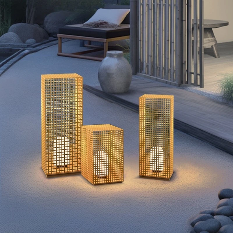 Luz de césped Luz solar al aire libre Villa patio Jardín luz Terraza Homestay pequeño patio decoración atmósfera Paisaje