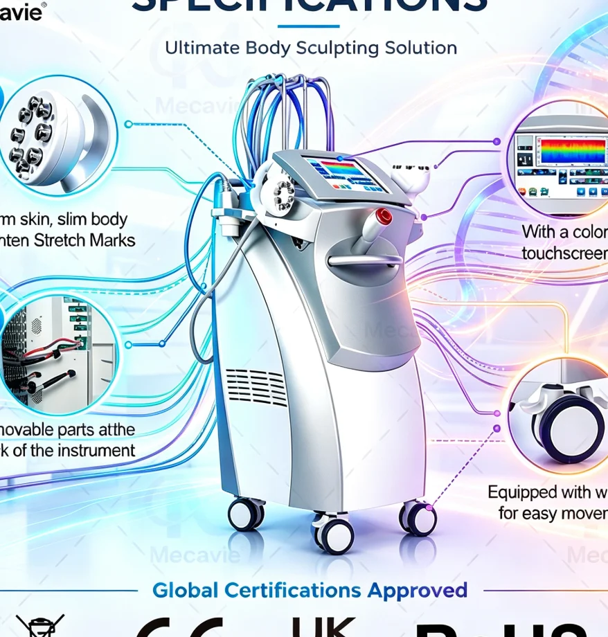 4D Multi‑polar RF Body Sculpting Machine Vacuum Skin Tightening Cellulite Reduction Facial Lifting Anti‑Aging Salon Equipment