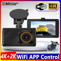 Dash Cam Front and Rear, 4K+2K Dual DVR Dash Camera for Cars with WiFi,3.0'' IPS Screen,Night Vision,G-Sensor, 24H Parking Mode