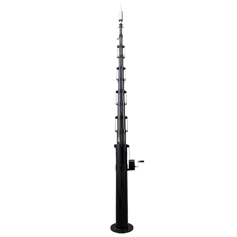 6 m 15 kg Compact Manual Telescopic Flag Mast Carbon Fiber for RV Camping Emergency Rescue and Signal Deployment