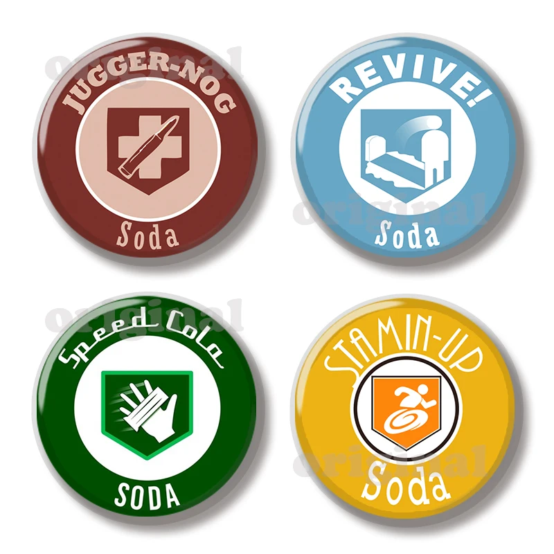 44MM Juggernog Revive Speed Soda Logo Pin Soft Button Jewelry Creative Badge Cartoon Brooch Lapel Pin Bag Backpack Hat Decoratio