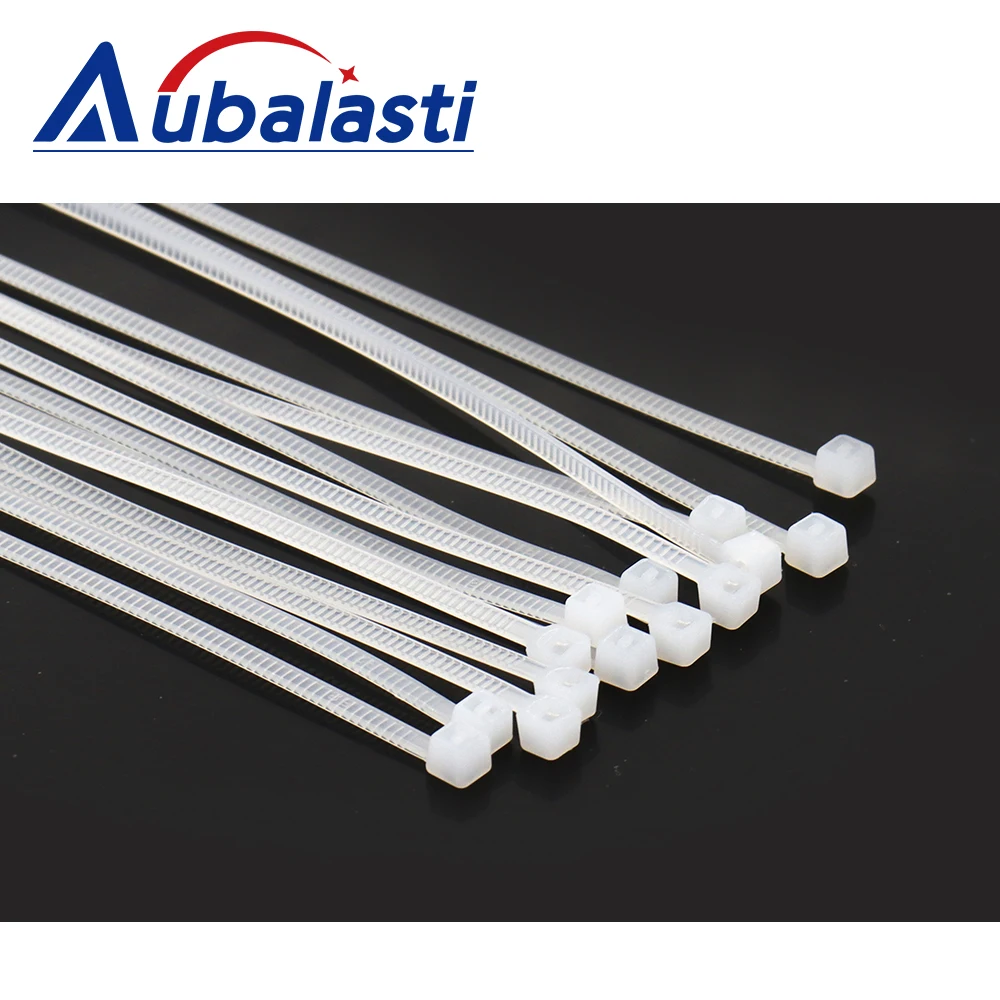Aubalasti Self-locking Plastic Nylon Cable Tie White Cable Tie Fastening Ring Industrial Cable Tie Set 3 Series 4 Series 5Series