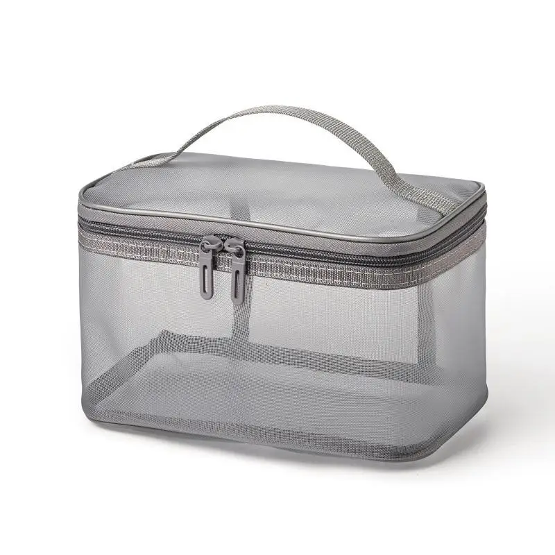Transparente Netz-Kosmetiktasche mit Großer Kapazität, Einlagige Reise-Make-up- und Hautpflege-Aufbewahrung – Detail 4