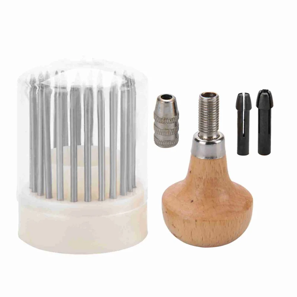 Professional Tools Wooden Beading Tools Set Engraving Metal Graver Beader Stone Setting Jewelry Craft Making Kit Engraving Work
