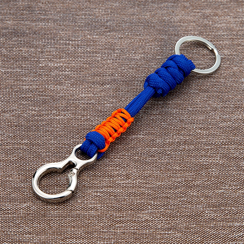 Handmade Paracord Keychain with Spring Snap Hook
