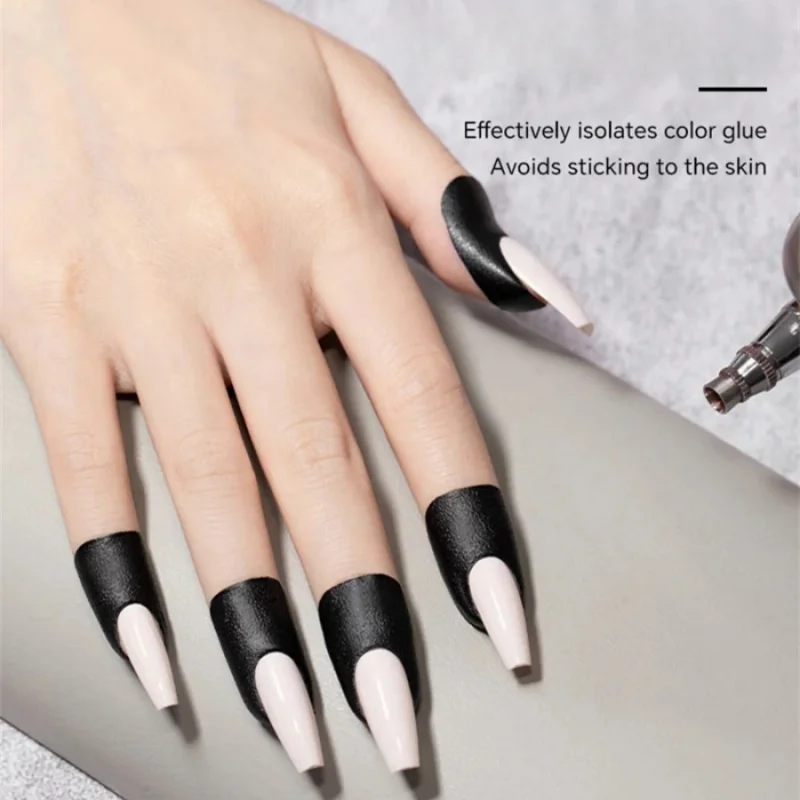 20/50pcs Nail Art Anti-Spill สติกเกอร์เริ่มต้น U-Shape Finger EDGE เล็บ Anti-Overflow Patch ฉีกขาดเล็บเจลซิลิโคน