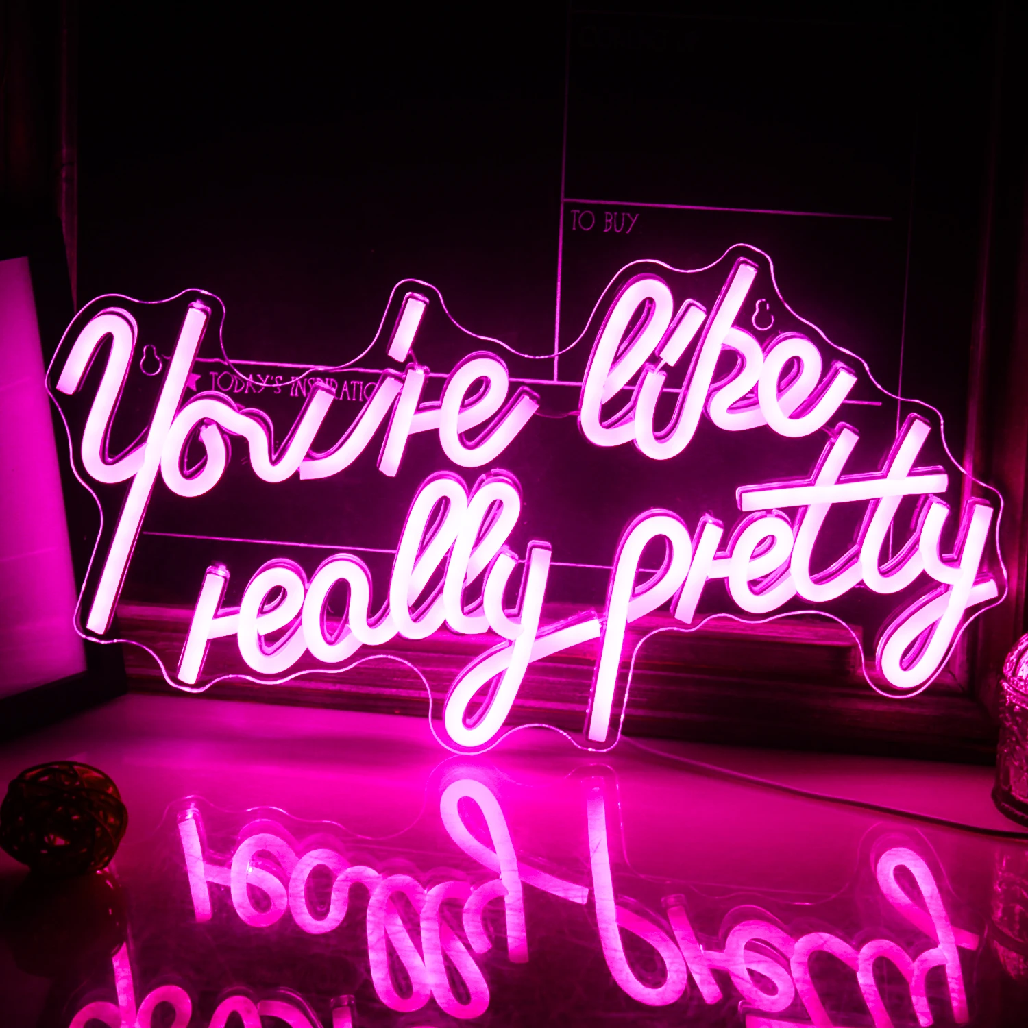 

You're Like Really Pretty Neon Signs Pink Led Neon Light for Wall Decor Wedding USB Led Neon Sign for Bedroom Home Party Light