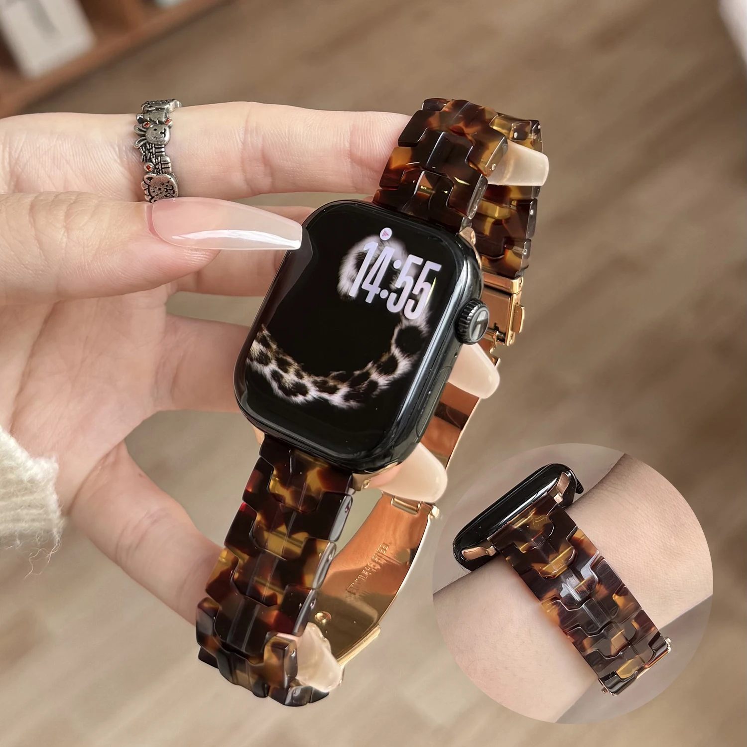 

Модный ремешок из полимерного материала для Apple Watch 49 46 45 44 42 41-38 мм, универсальный ремешок для серии iwtach S11 S10 S9 S8 SE