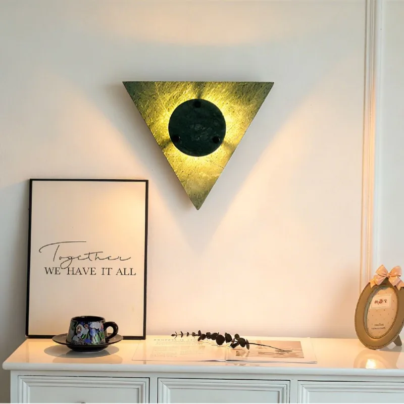 Triangle wall lamp, Bermuda wall lamp, living room hotel background light