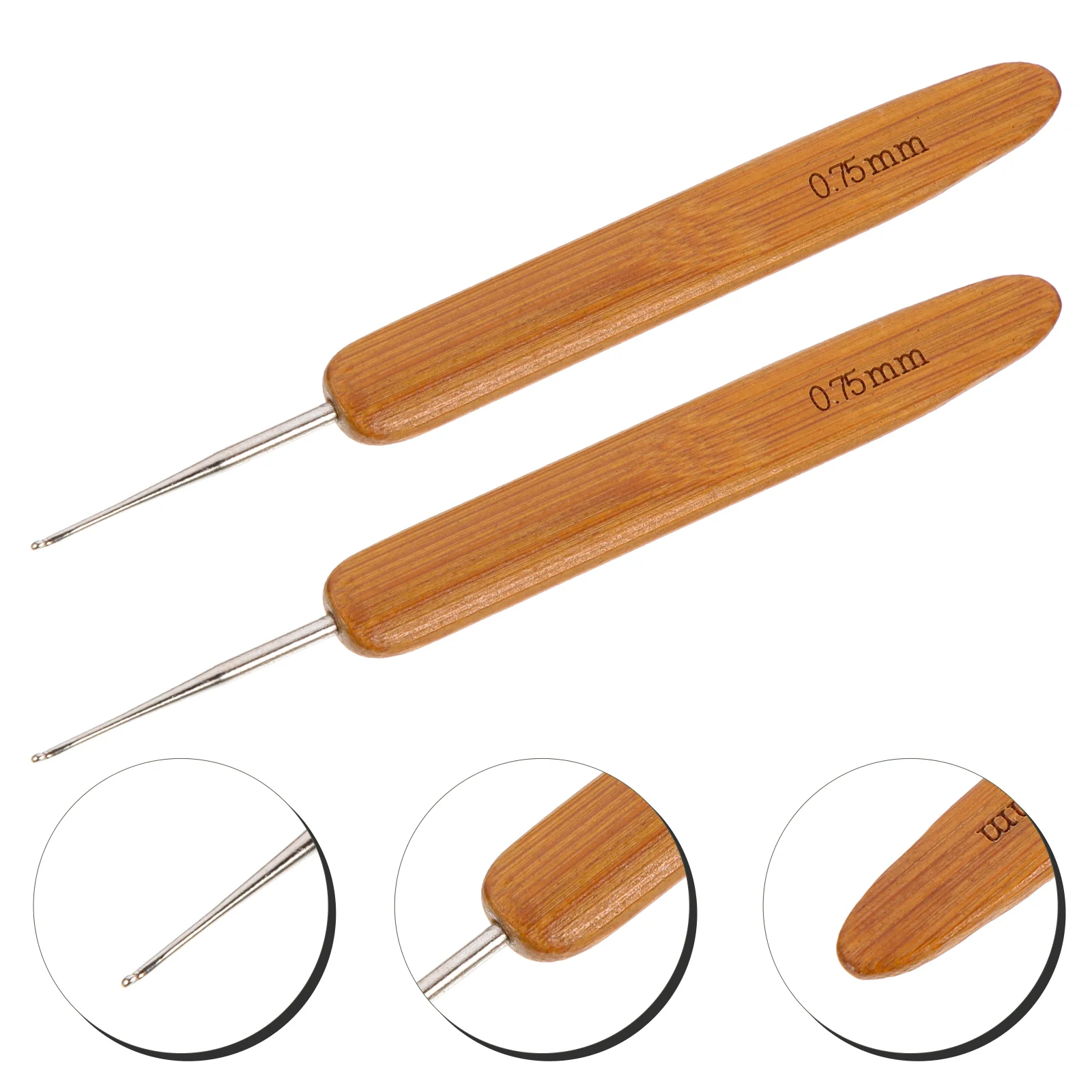 Crochet Hook for Braid Craft Dread Needle Locs Single Pointed Knitting Needles Bags Wooden