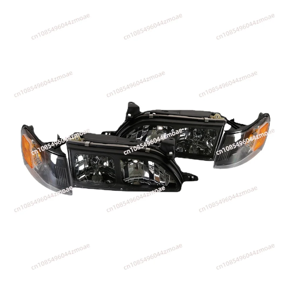 93 94 95 96 97 for Corolla DX Black Headlights Clear Lens Headlamps Pair Set Corner Lamp Black