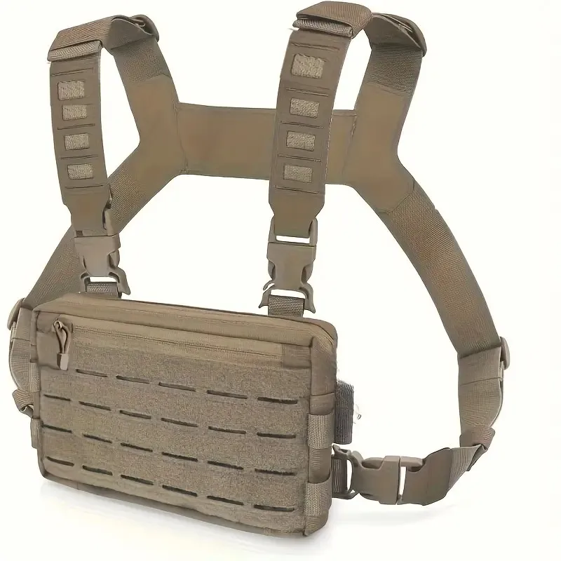 1000D Nylon Tactische Borsttas Airsoft Pouch met Molle Systeem voor Outdoor Camping Wandelen Jacht EDC Schouder Vissen Vest