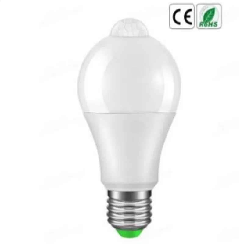 1pcs Motion Sensor Light Bulb 189-265V E27 LED Lamp Smart Infrared Bulb 9W 12W 15W 18W 20W Working in Night Darkness