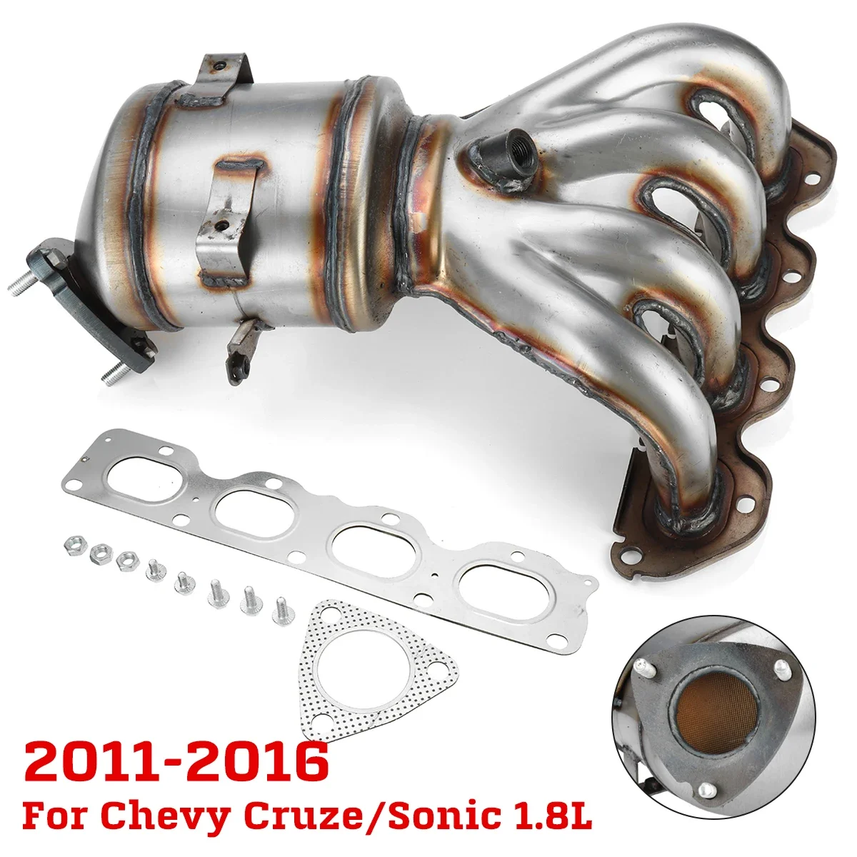 Catalytic Converter Ceramic Stainless Steel For Chevy Cruze/Sonic 1.8L 2011 2012 2013 2014 2015 2016