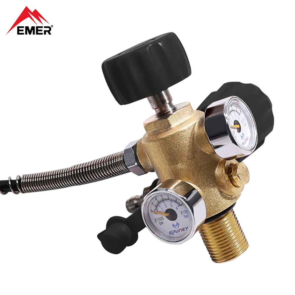 EMER 6000psi 400Bar Cylinder Air Fill Station Refill Adapter High Pressure Tank Charging Valve Paintball Accessories M18X1.5