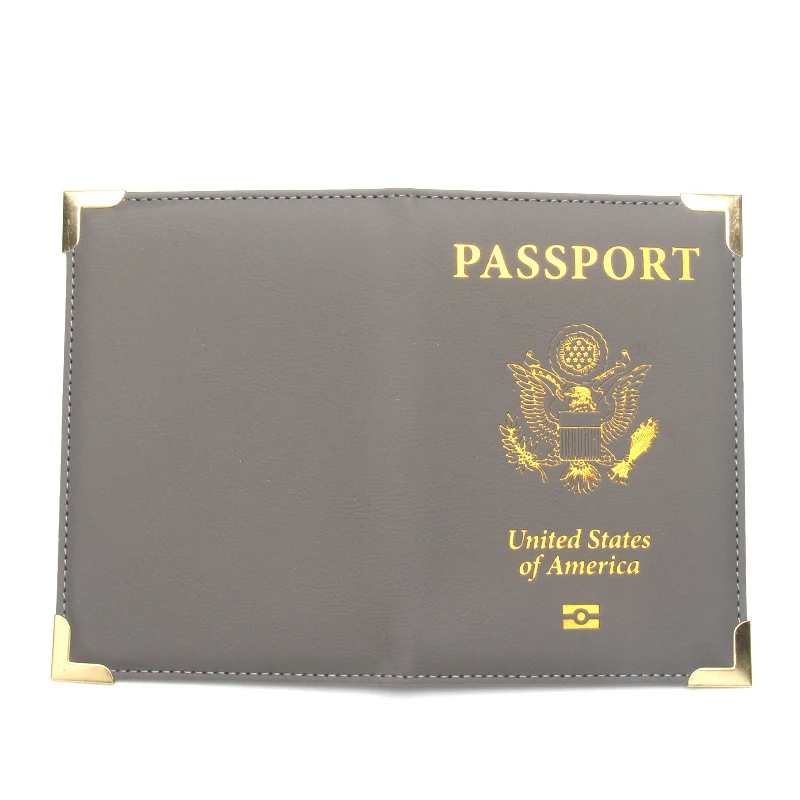 USA America Passport Covers Holder for Couple Travel Women Men PU Leather ID Bank Card Wallet Purse Case