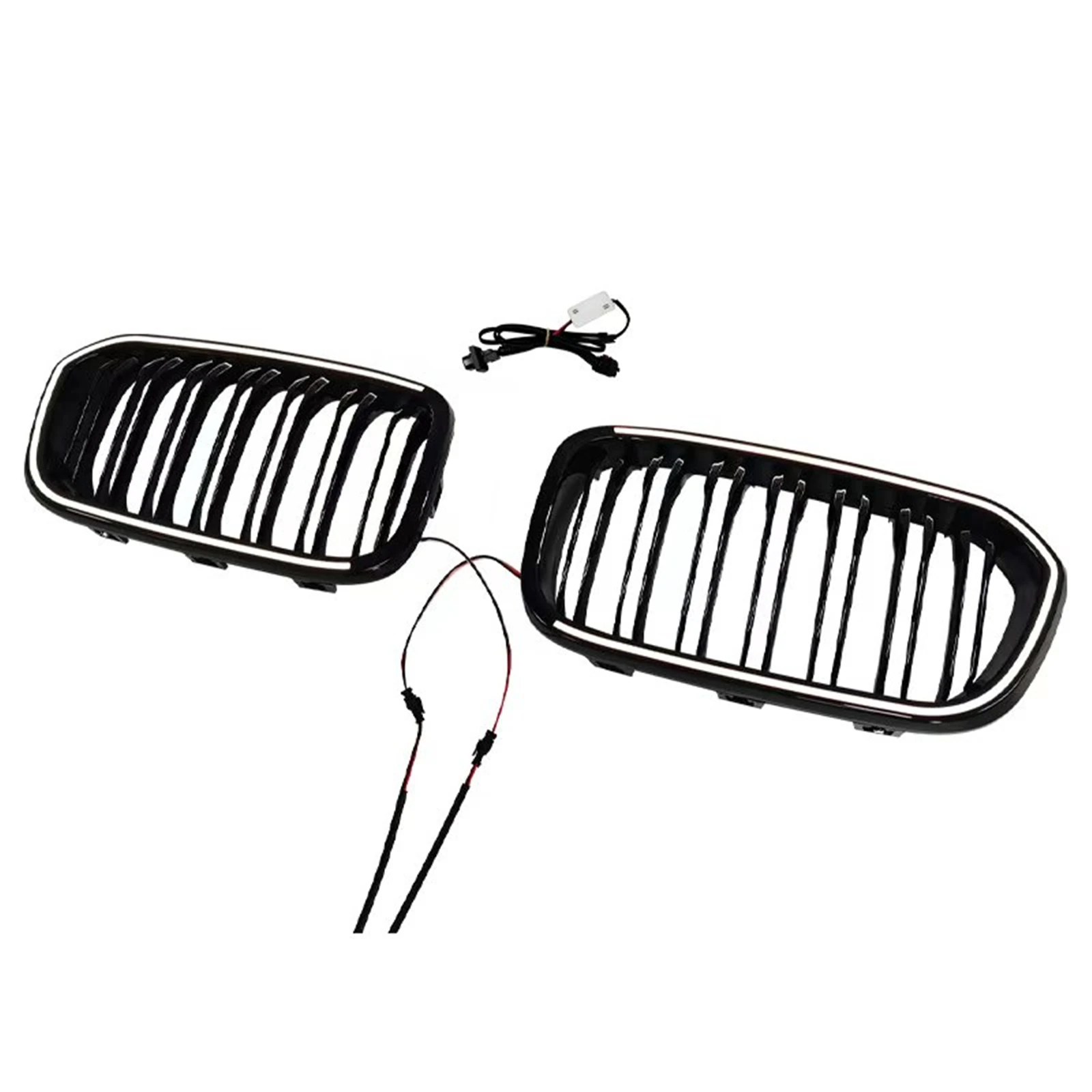 

Exterior Front Kidney Grille Center Mesh with Lamp For BMW 1 Series F20 F21 2015-2019