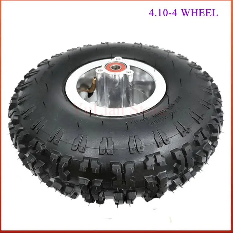 

Good quality 4.10-4 tire wheel and inner tube and 4 inch hub Rim for 49cc Mini Quad Dirt Bike Scooter ATV Buggy