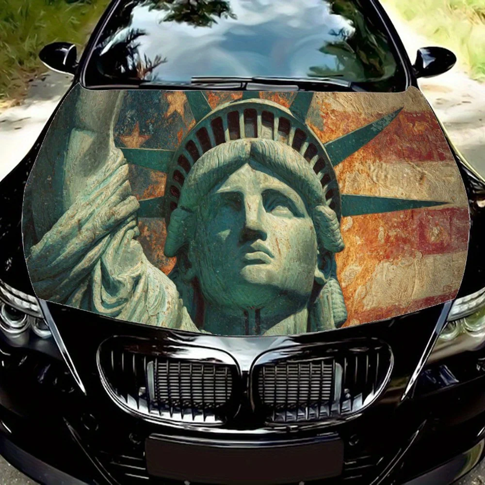 

Personalized Statue of Liberty car hood stickers, waterproof self-adhesive, scratch resistant, easy to stick, durable car PVC st