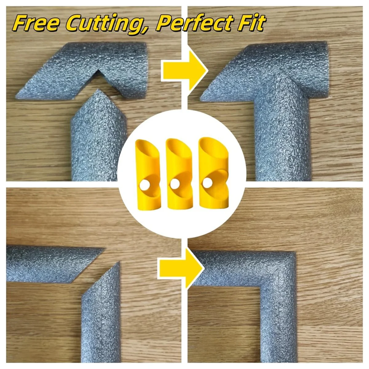 Инструмент для резки труб из пенопласта, 3 шт., приспособление для резки изоляции с тремя трубками, приспособление для резки изоляции в 3 моделях, для труб