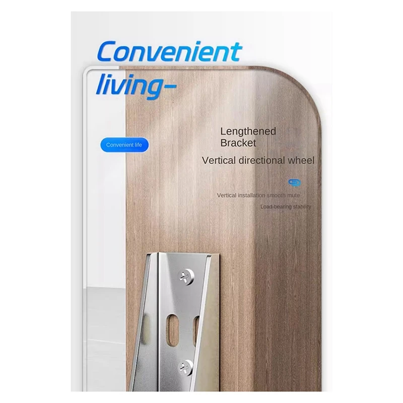 Wooden Door Droop Support Wheel Sinking Door Bottom Pulley Directional Wheel Side Mounted Vertical Moving Roller-AT64