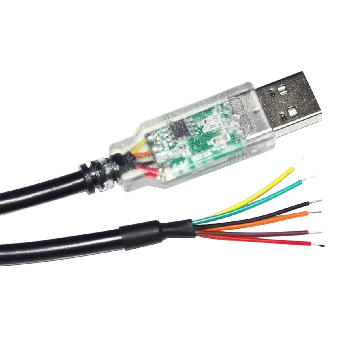 FT232RQ USB to RS485 Converter Cable, USB to 6 Pin 6 Core Open End Wire, Serial Communication for USB-RS485-WE-1800-BT