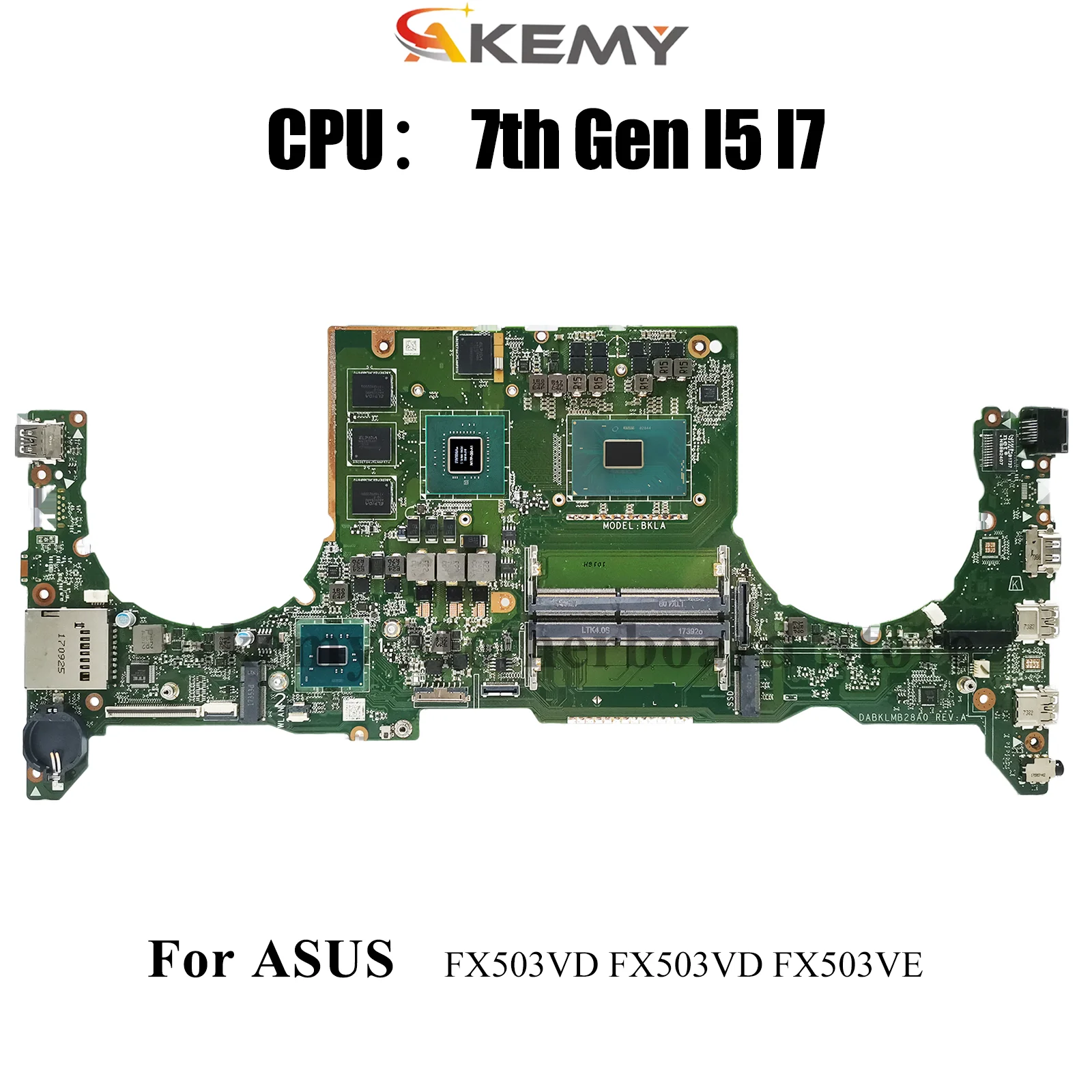 

Материнская плата для ноутбука FX503VD для ASUS TUF Gaming FX503V FX503VD FX503VE, материнская плата для ноутбука с процессором I5 I7, 100% тестирование, ОК, быстрая доставка