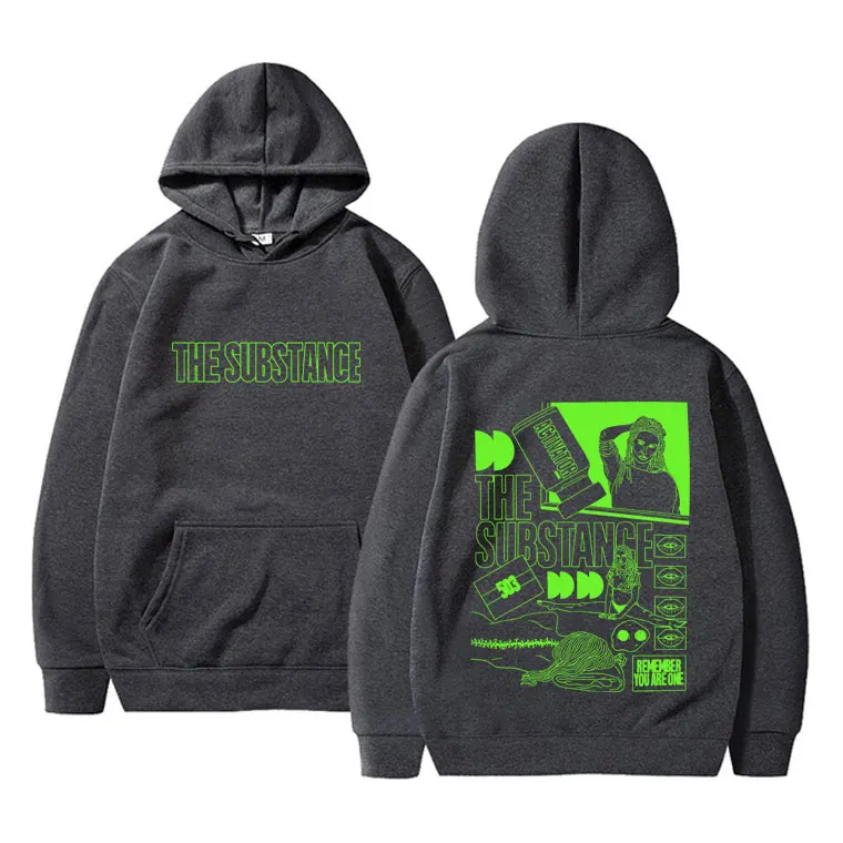 Horror Movie The Substance Double Sided Graphic Hoodie Men Women Clothing Fashion Trend Streetwear Male Casual Oversized Hoodies