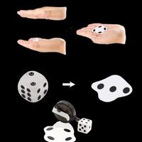 New Amazing Easy to do Magic Slapping flattened Dice Squeeze Flatten Magic Props Skill Incredible Close-up Magic Toys Child Gift