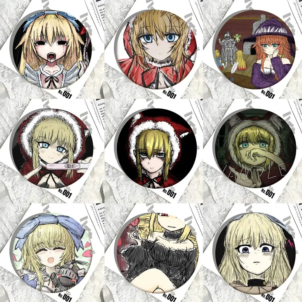 1pc Game Black Souls Anime Cartoon Style Badge Brooches On Backpack Decoration Round Enamel Pins For Accessorys