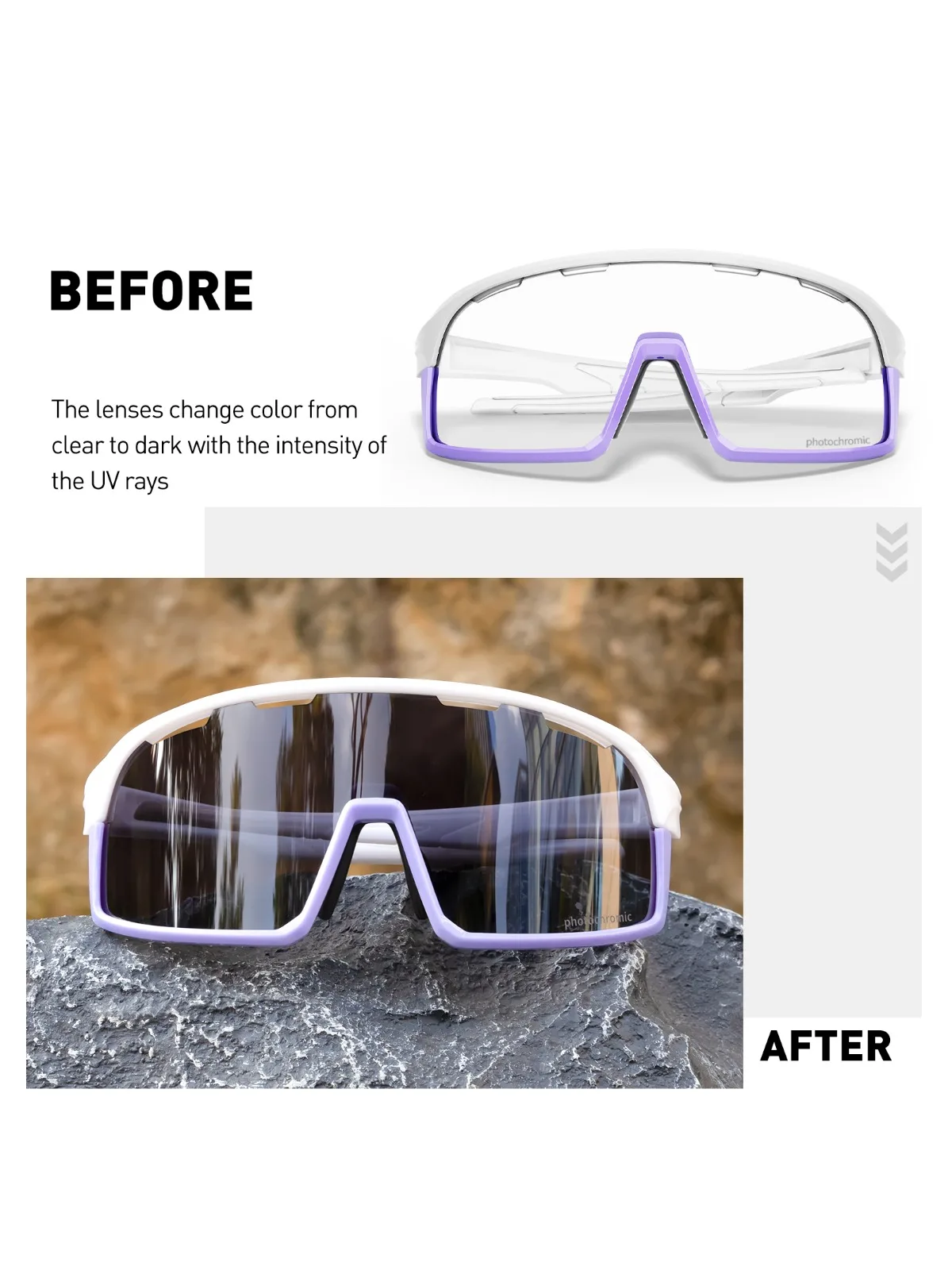 AliExpress SCVCN Photochromic Cycling Sunglasses Men UV400 Eyewear Sports MTB Outdoor Goggles Bicycle UV400 Women Cycling Glasses