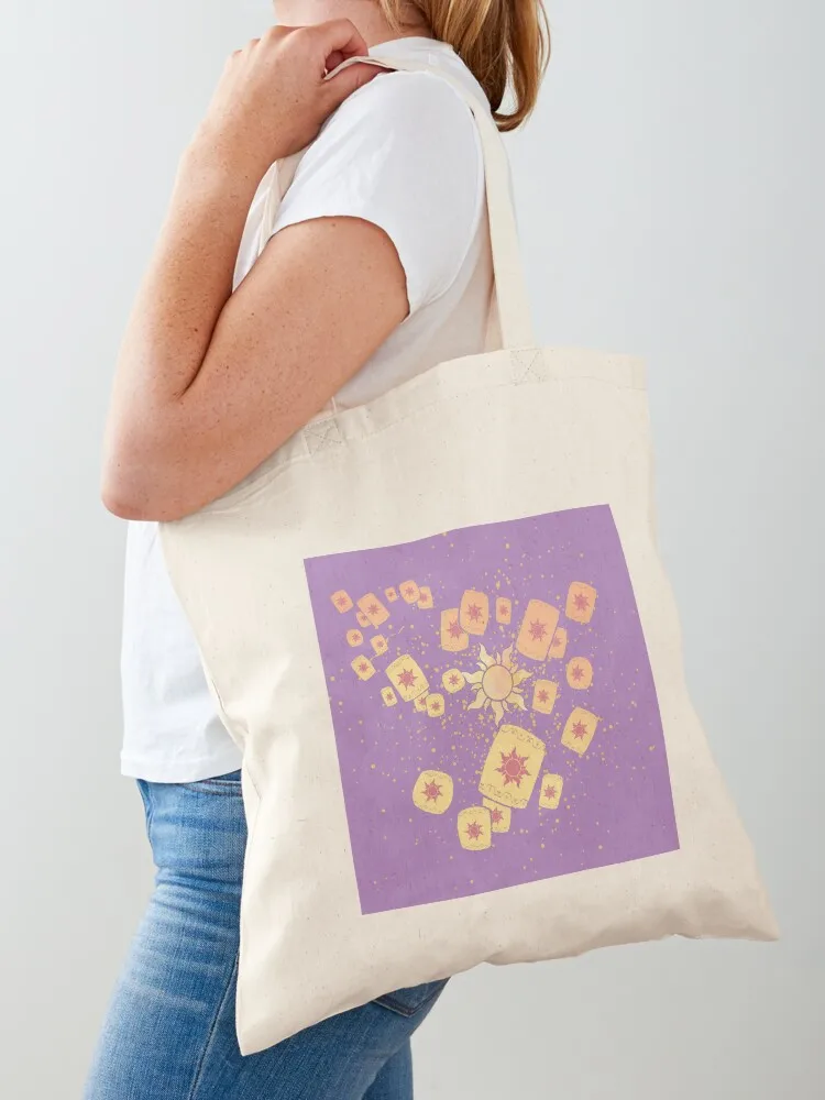 Lantern light Tangled Tote Bag Woman shopper bag tote bag canvas Fabric