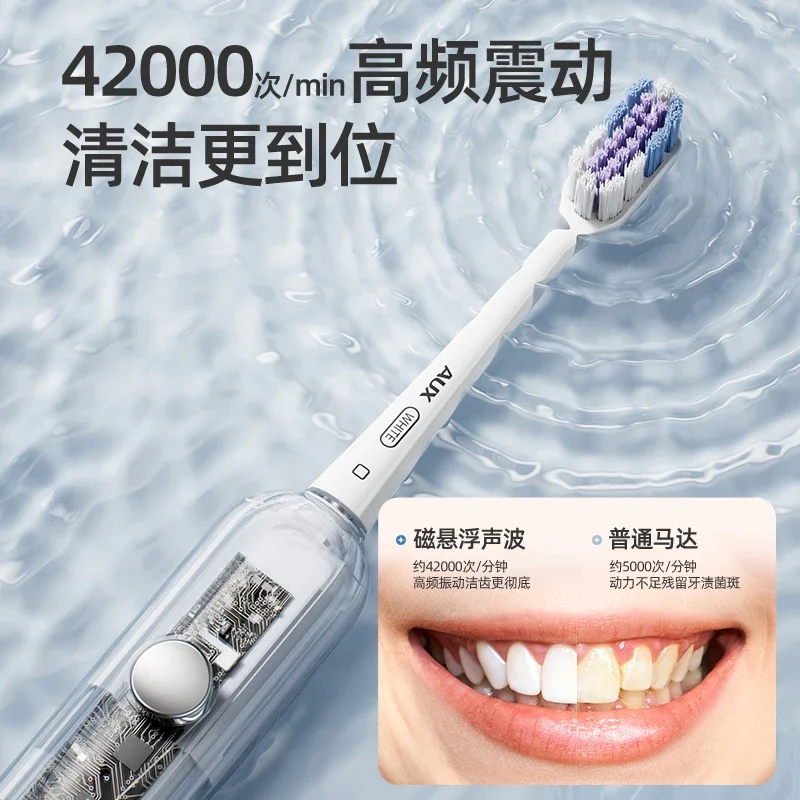 USB/110V/220V Authentic Electric Toothbrush for Adults, Fully Automatic Smart Sonic with Soft Bristles, Unisex Couple Set