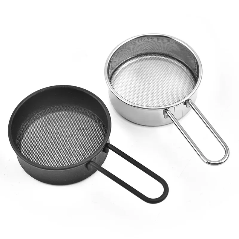 304 stainless steel mini flour sieve handheld baking tool 40 mesh small sieve home kitchen mesh sieve icing sugar 1PC