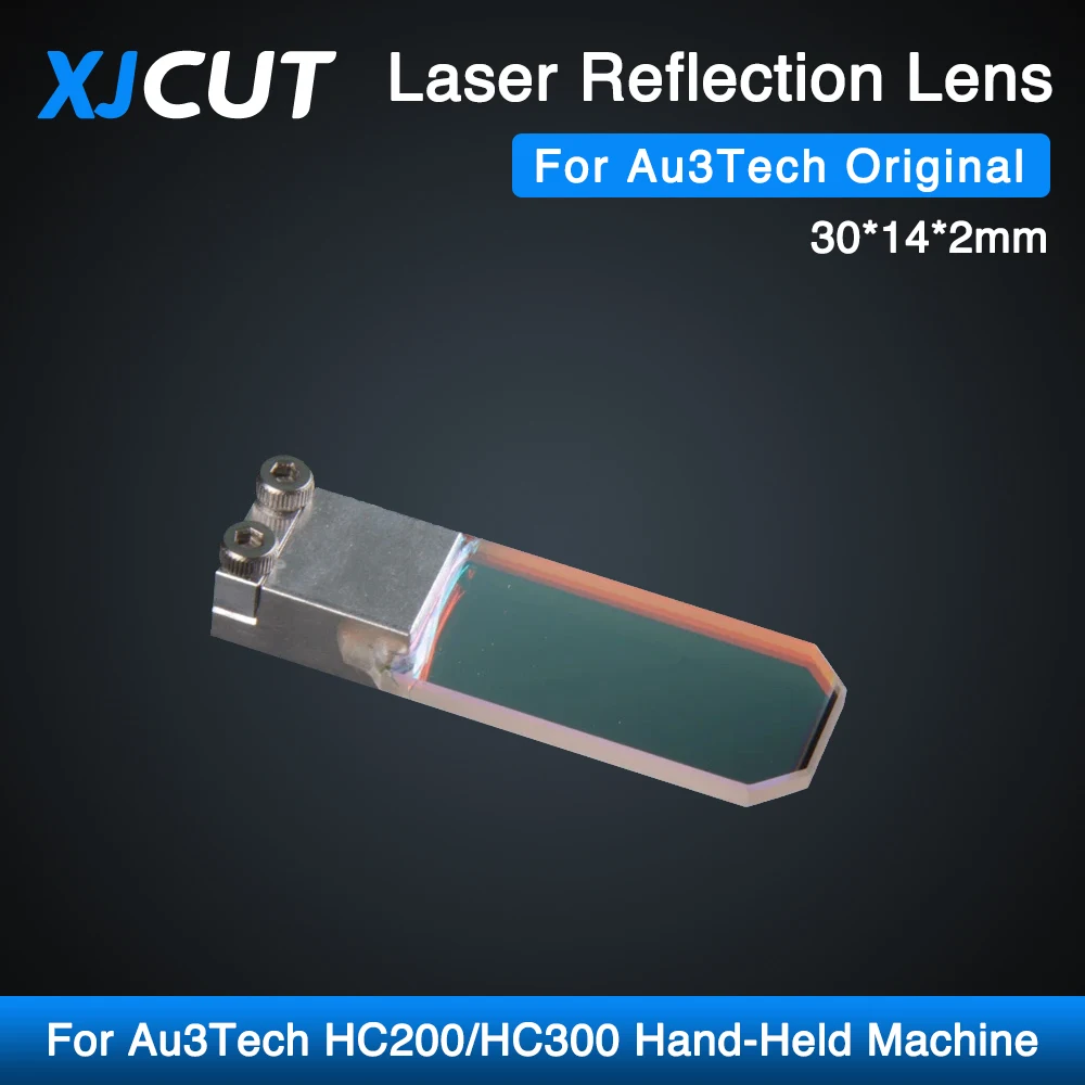 

XJCUT Au3Tech Original Laser Reflective Lens with Holder 30*14*2mm For Au3Tech HC200/HC300 Hand-Held Laser Welding cleaning Head