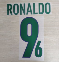 Super A Vinyl material Retro 1998 ronaldo Name and number Hot stamping Patch Badges