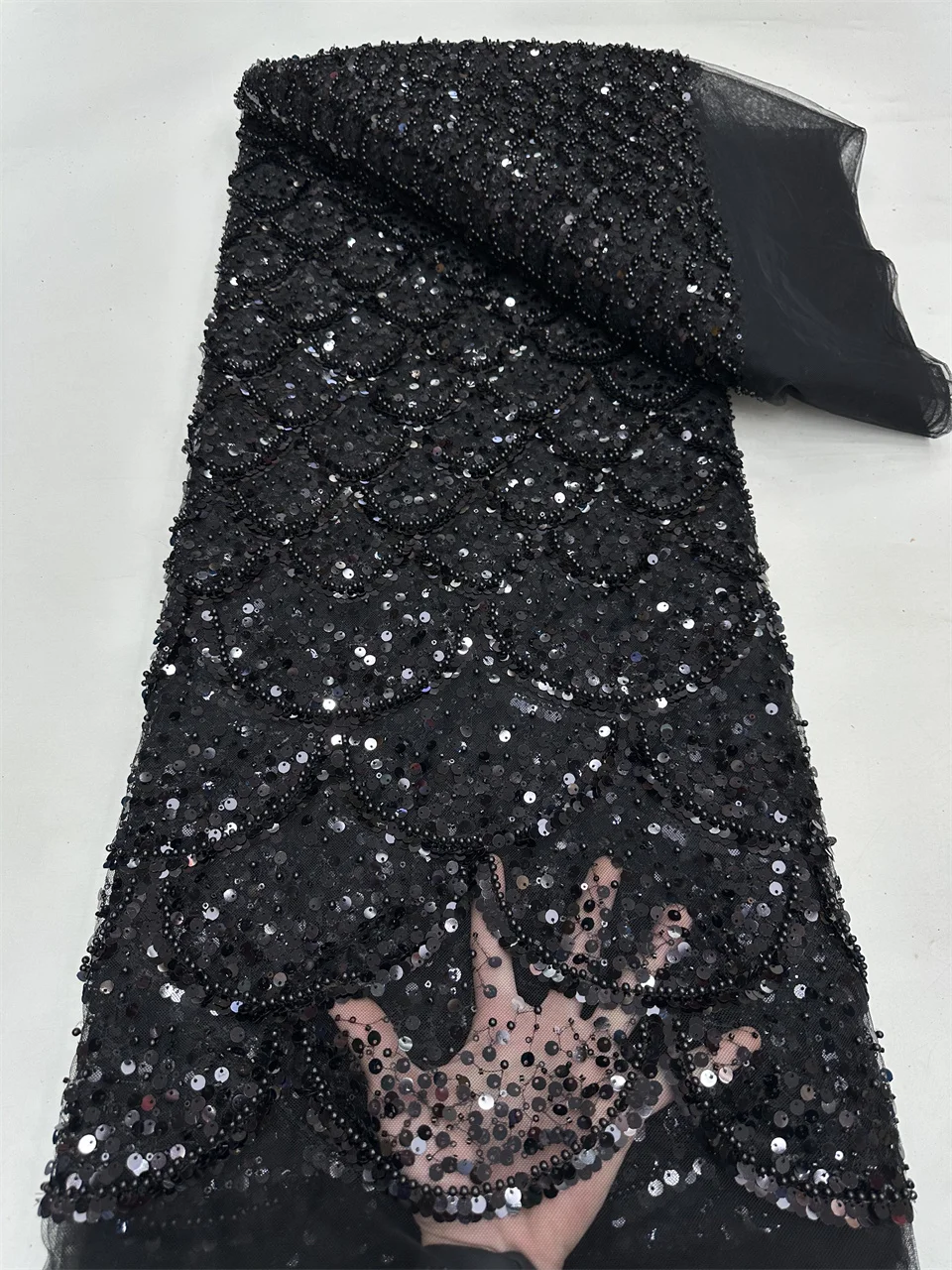 

Новейшая африканская кружевная ткань с блестками и бусинами, 2021, высококачественный кружевной материал, французская нигерийская кружевная ткань для женщин, вечерние VRF6268