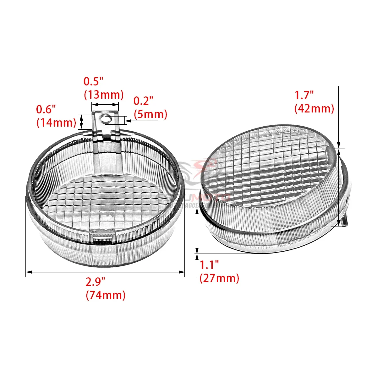 Motorcycle Front / Rear Turn Signals Lens For Honda Sabre Stateline VT1300CR/CS VLX600 Shadow Spirit Phantom Aero VT750/RS VT400 view 3