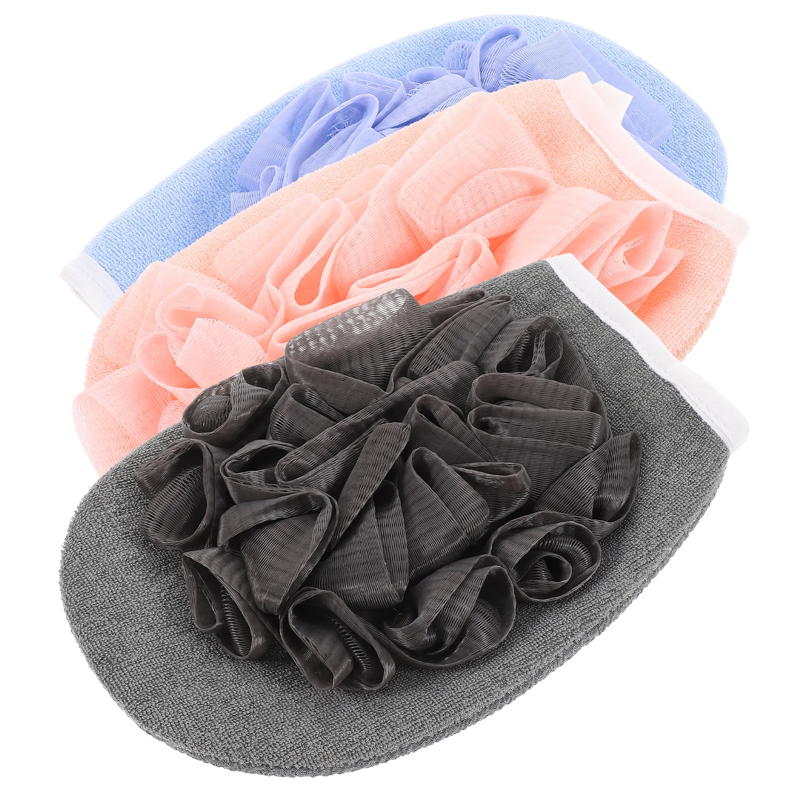 3 قطعة نوع القفازات غسل المناشف الثقيلة حمام الغسيل قفازات لتدليك الظهر التطهير الغبار الحرة الاستحمام اليومي الأساسية