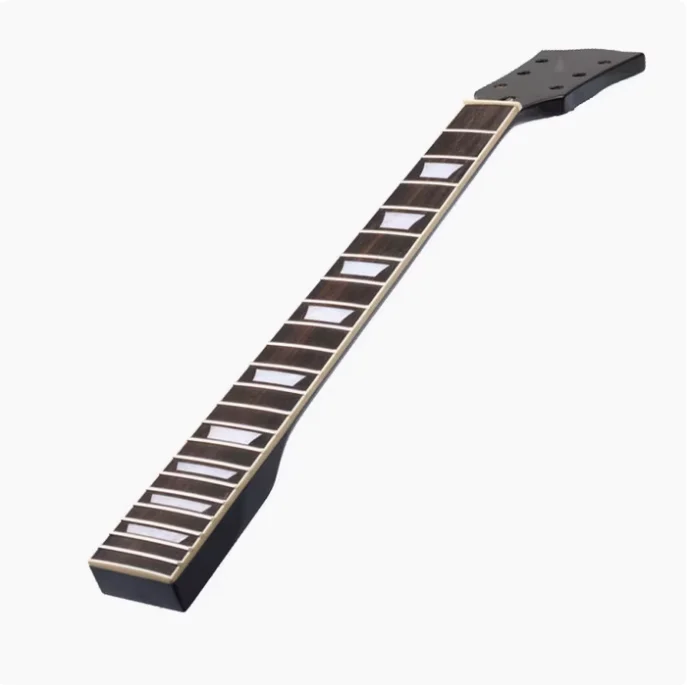 22 Frets Maple Guitar Neck Rosewood Fingerboard Black Electric Guitar Parts