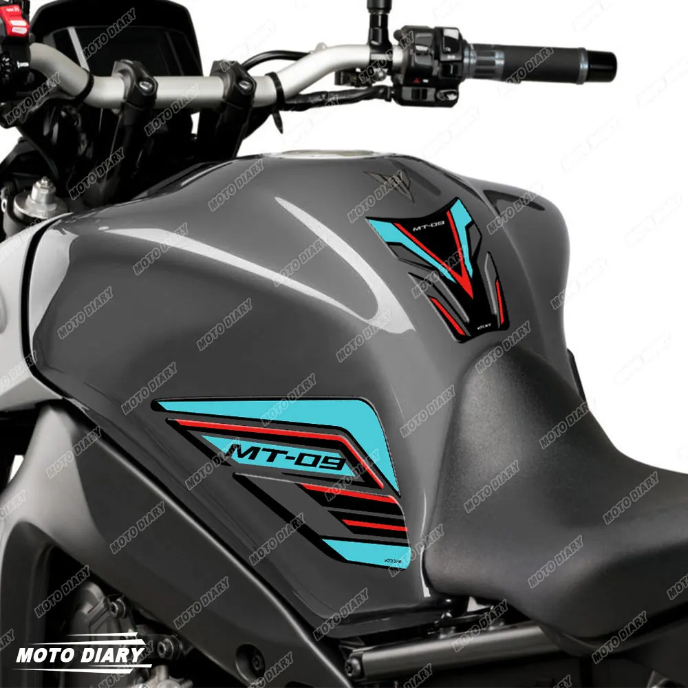 For MT-09 SP MT09 MT 09 2021 2022 2023 3D Fuel Tank Pad Sticker Set Gas Oil Protection Decals Waterproof