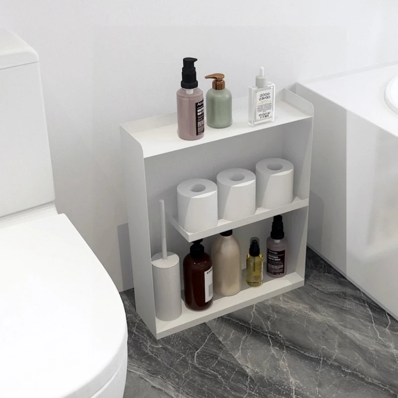 

Multi-tier Bathroom Organizer,Large Capacity Storage Shelf,Slim Rolling Cabinet,Waterproof Toilet Stand,Space-saving Narrow Rack