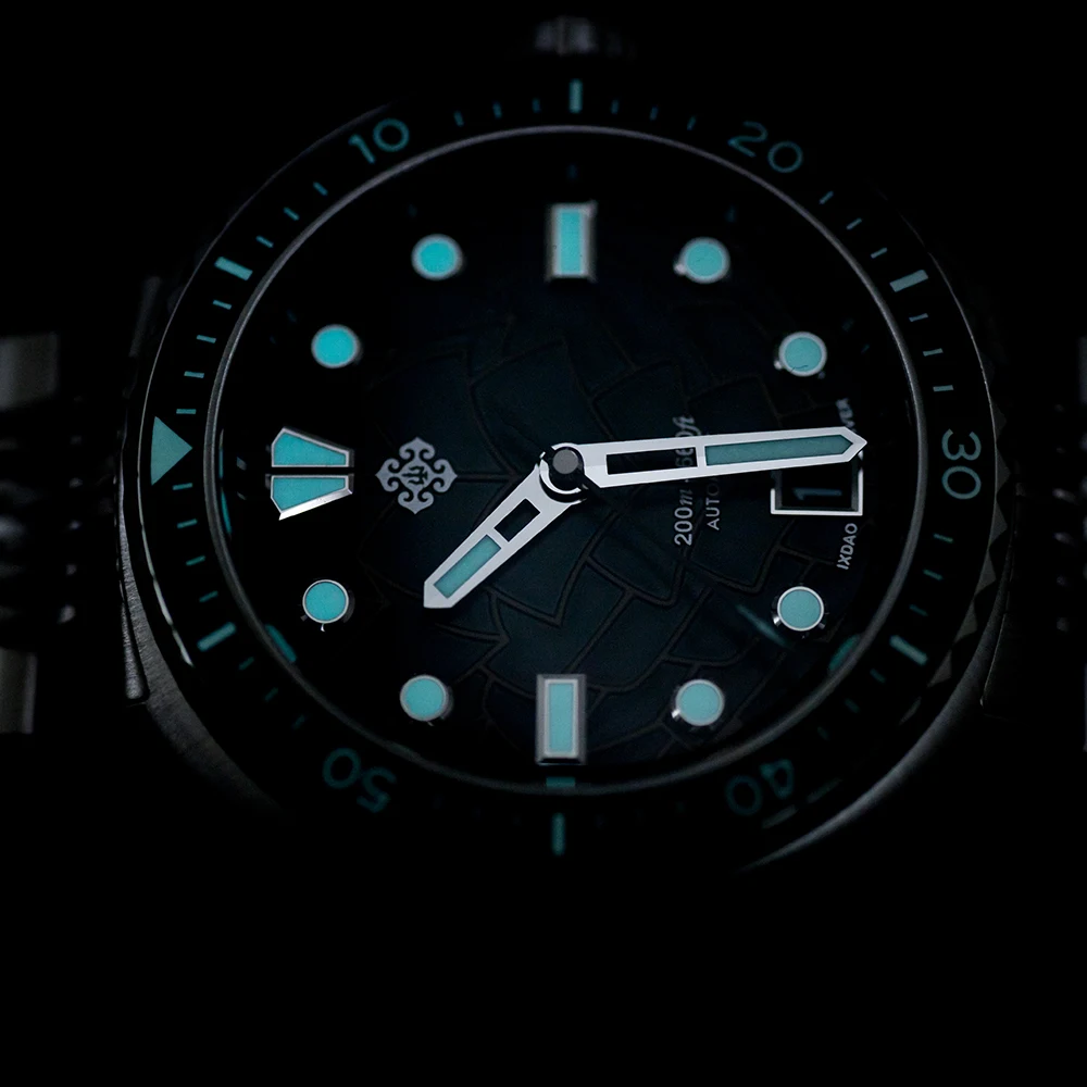 IX & DAO IPOSE JD-X07S الفيضانات التنين الساعات الفولاذ المقاوم للصدأ الياقوت مقاوم للماء مضيئة NH35A ساعة ميكانيكية أوتوماتيكية #5