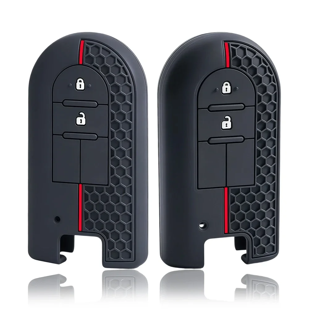 Car Key Case Cover for Toyota Rush/Daihatsu Tanto Custom LA600S Moovecanvas LA800S Remote Control Silica Gel Key Cover Cap