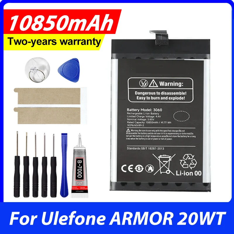 For Ulefone Power Armor 13 NOTE 9P ARMOR 20WT ARMOR X12  Battery Mobile Phone Replacement Batteria With Tools