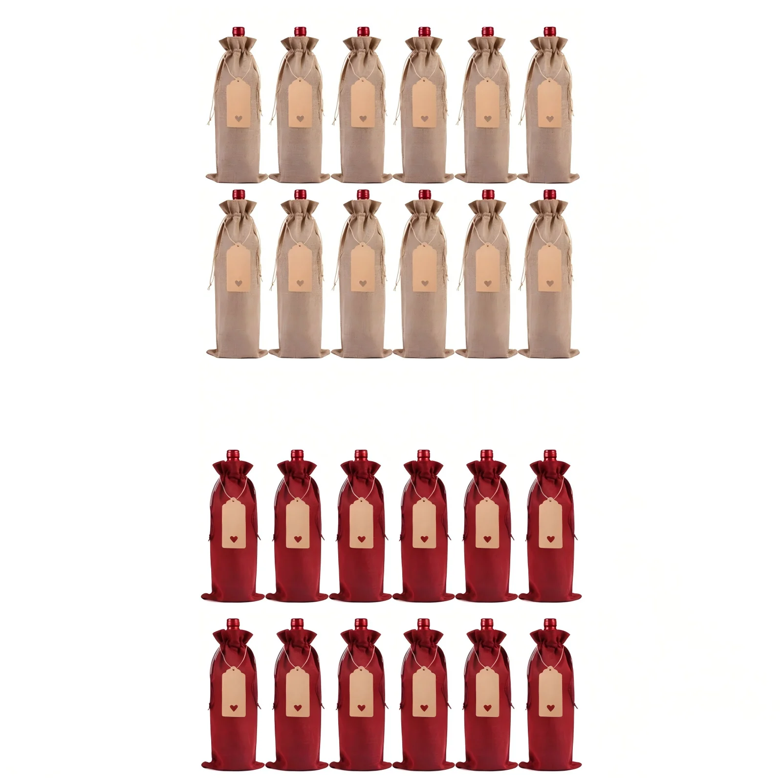 Bottle Covers Wine Gift Bags Unique Drawstring Value Decor Set Holiday Celebrations Bottle Gift Bags